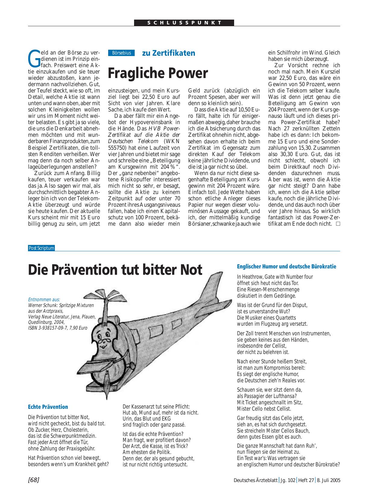 Vorschauseite 1: zu Zertifikaten: Fragliche Power