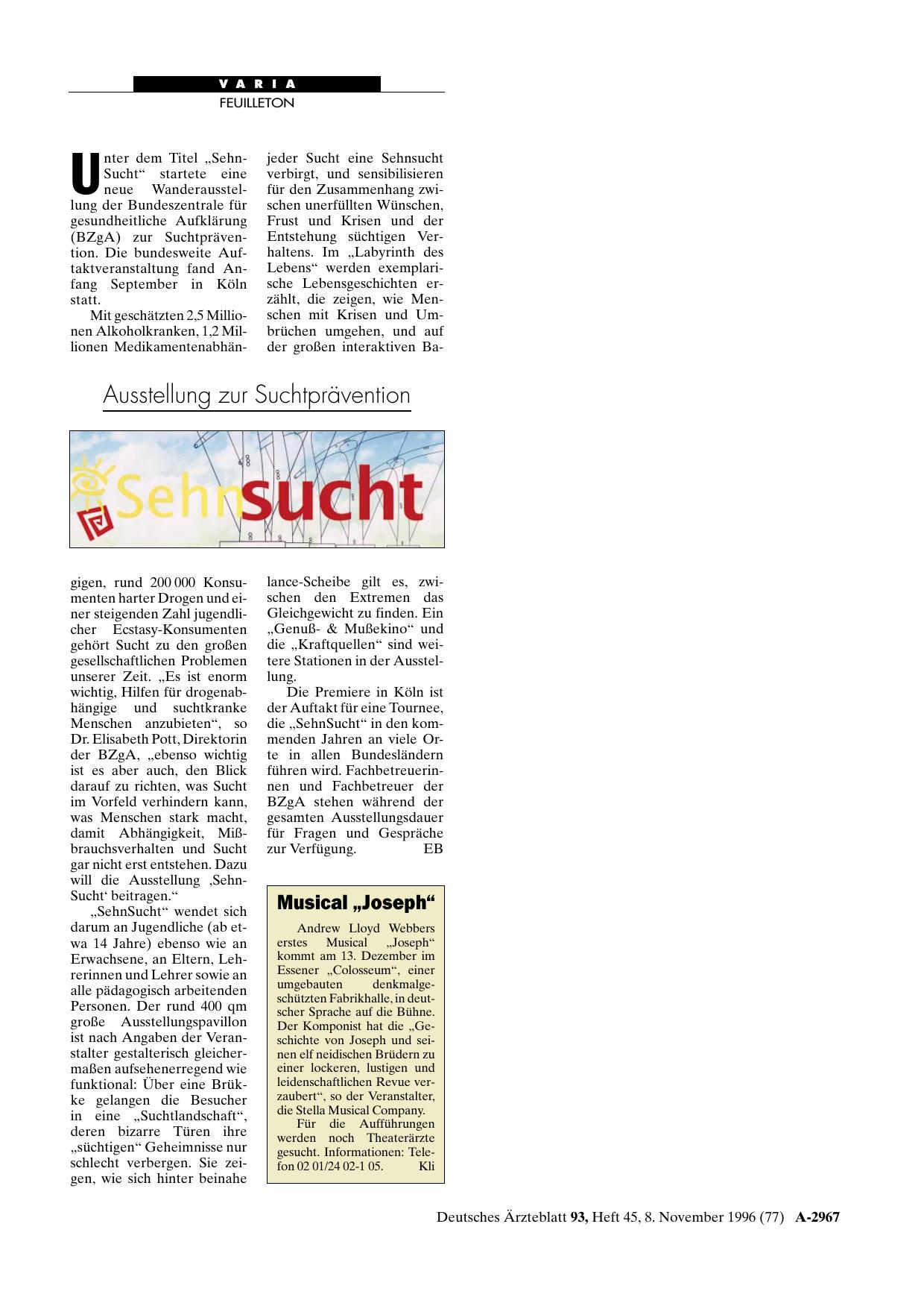 Vorschauseite 1: Musical „Joseph“
