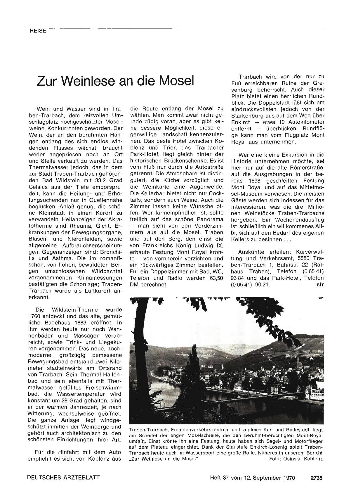 Vorschauseite 1: Zur Weinlese an die Mosel