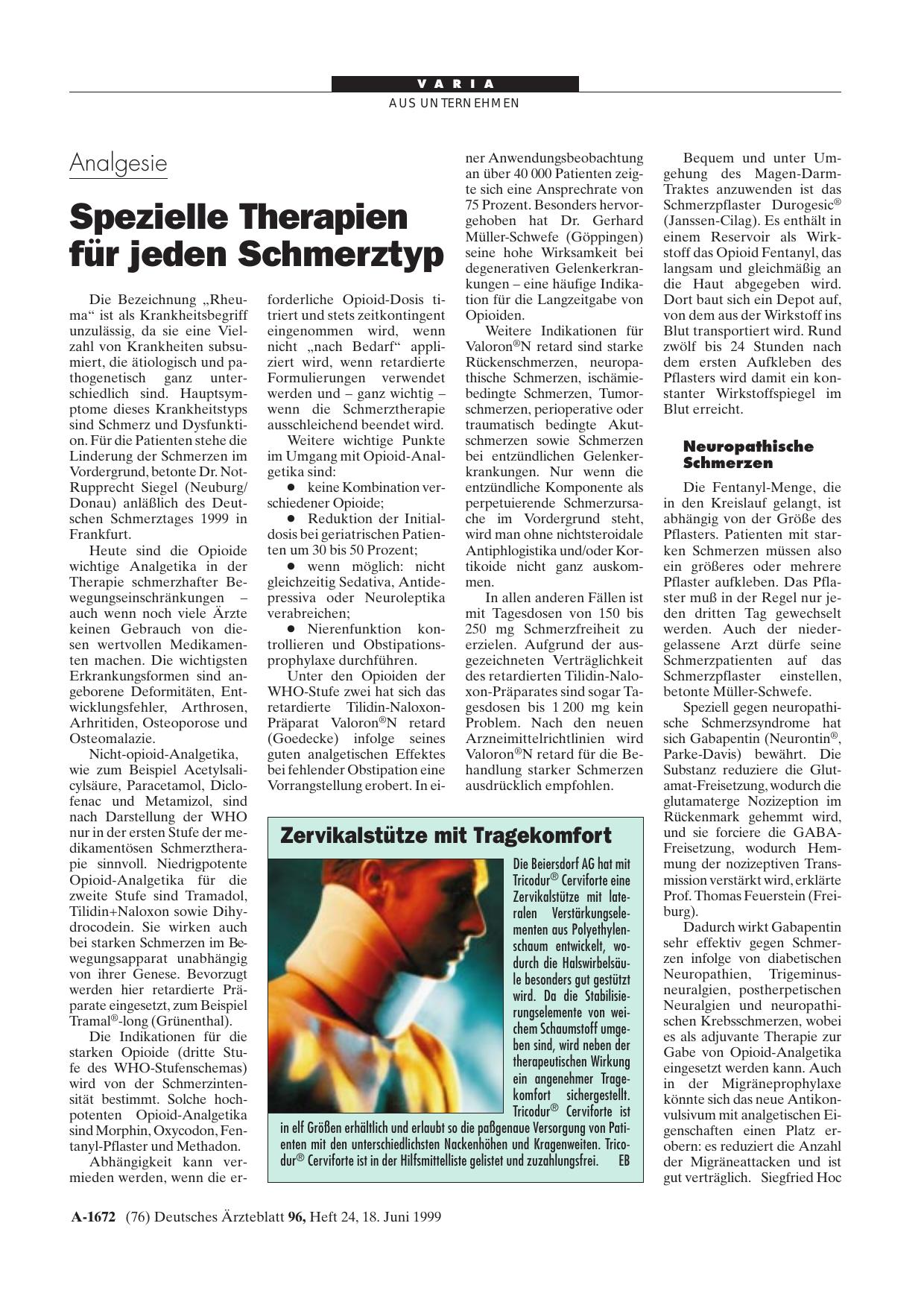 Vorschauseite 1: Analgesie: Spezielle Therapien für jeden Schmerztyp