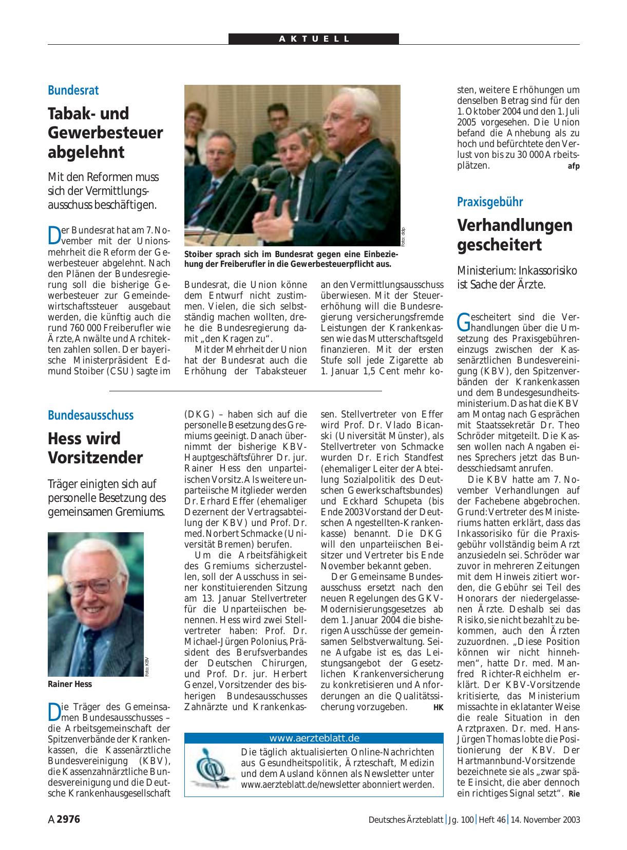 Vorschauseite 1: www. aerzteblatt. de