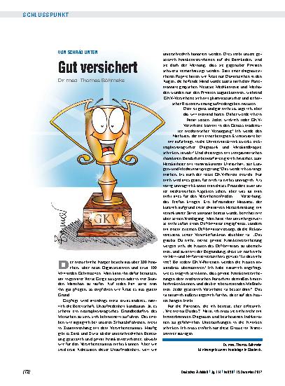 Vorschauseite 1: Von schräg unten: Gut versichert
