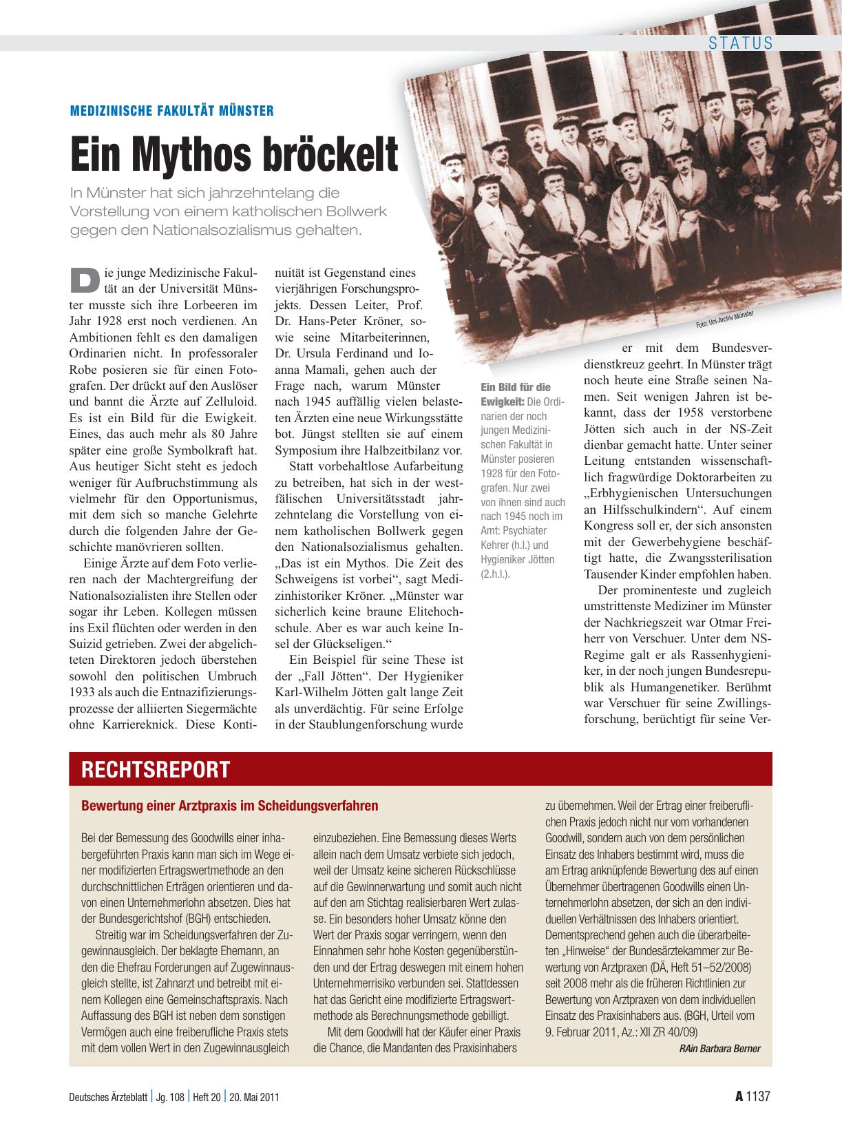 Vorschauseite 1: Bewertung einer Arztpraxis im Scheidungsverfahren