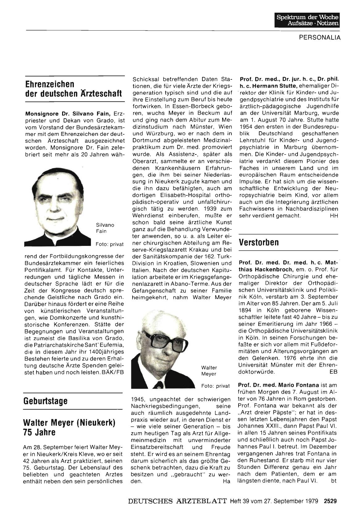 Vorschauseite 1: Ehrenzeichen der deutschen Ärzteschaft