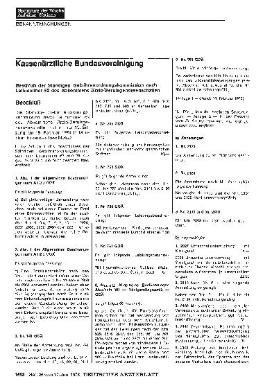 Vorschauseite 1: Kassenärztliche Bundesvereinigung