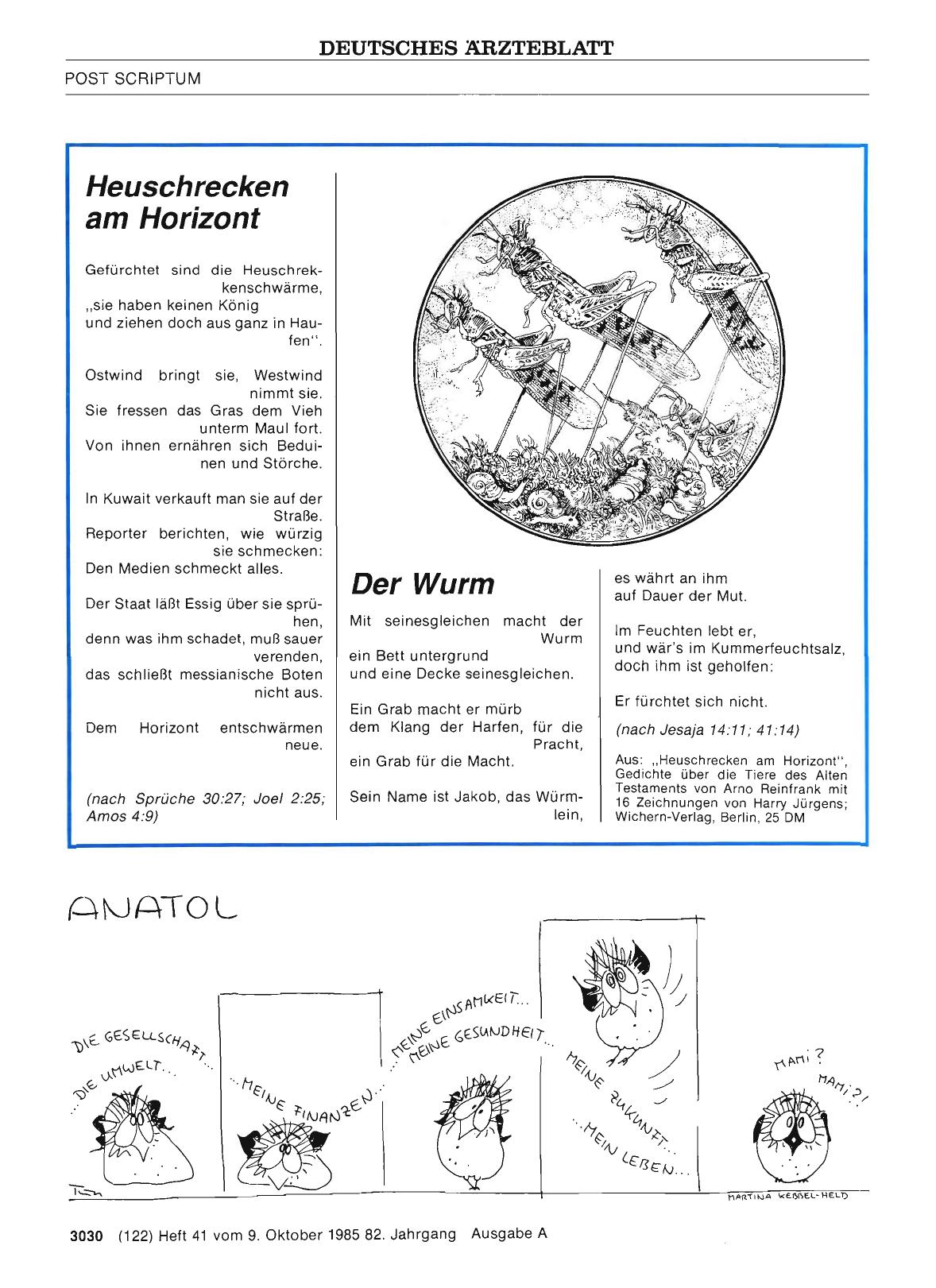 Vorschauseite 1: Heuschrecken am Horizont/Der Wurm