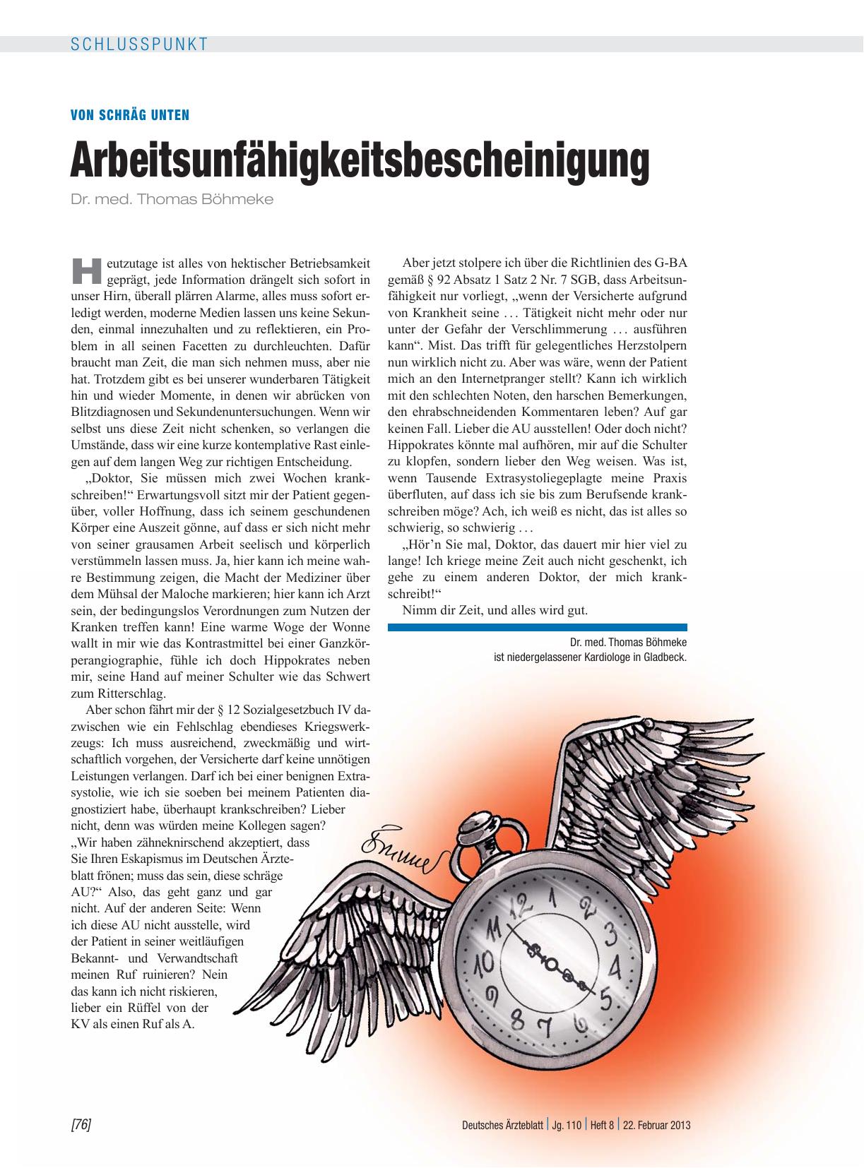Vorschauseite 1: Von schräg unten: Arbeitsunfähigkeitsbescheinigung