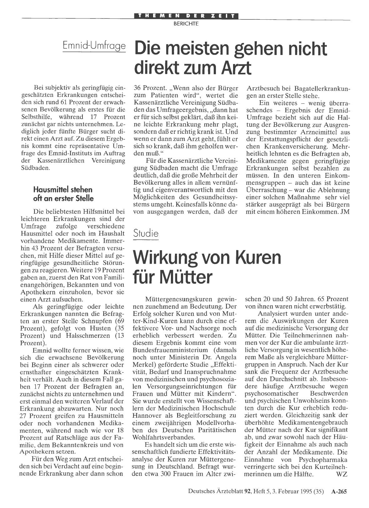 Vorschauseite 1: Studie: Wirkung von Kuren für Mütter