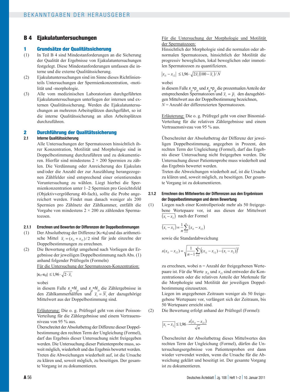 Vorschauseite 2: Qualitätssicherung laboratoriumsmedizinischer Untersuchungen