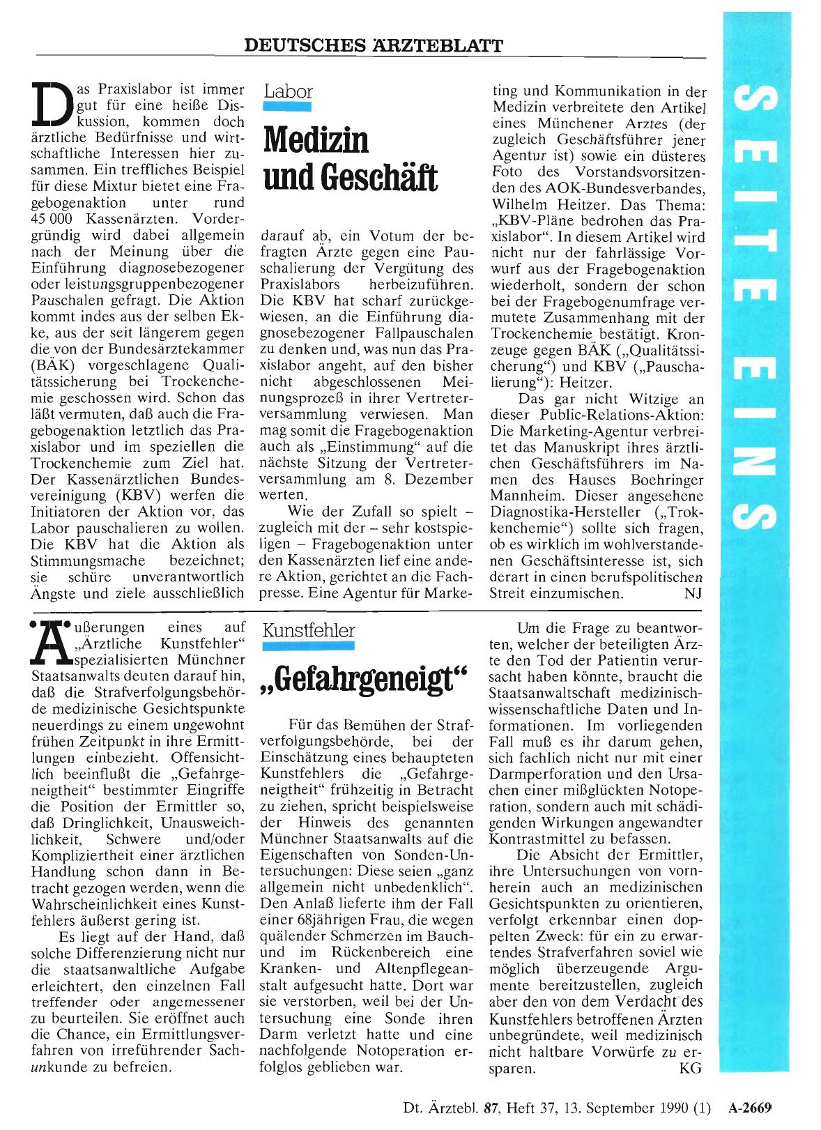 Vorschauseite 1: Labor: Medizin und Geschäft