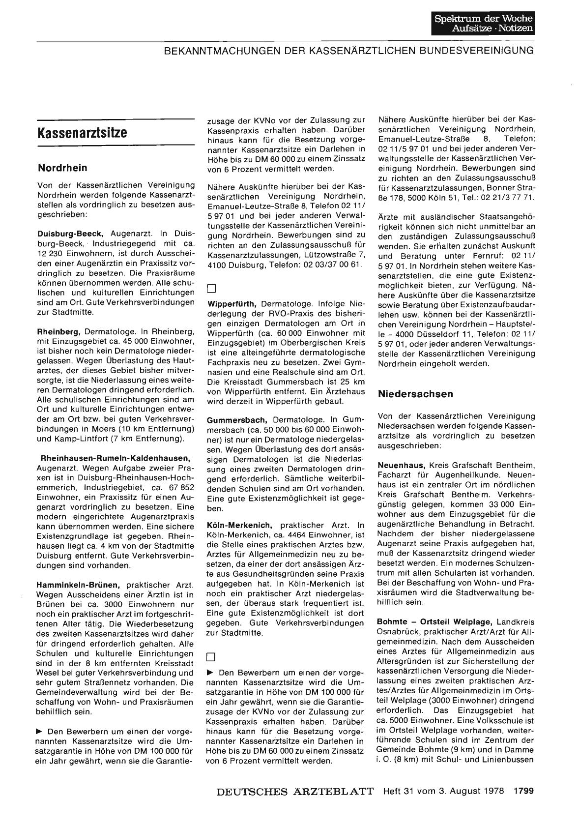 Vorschauseite 1: Kassenarztsitze