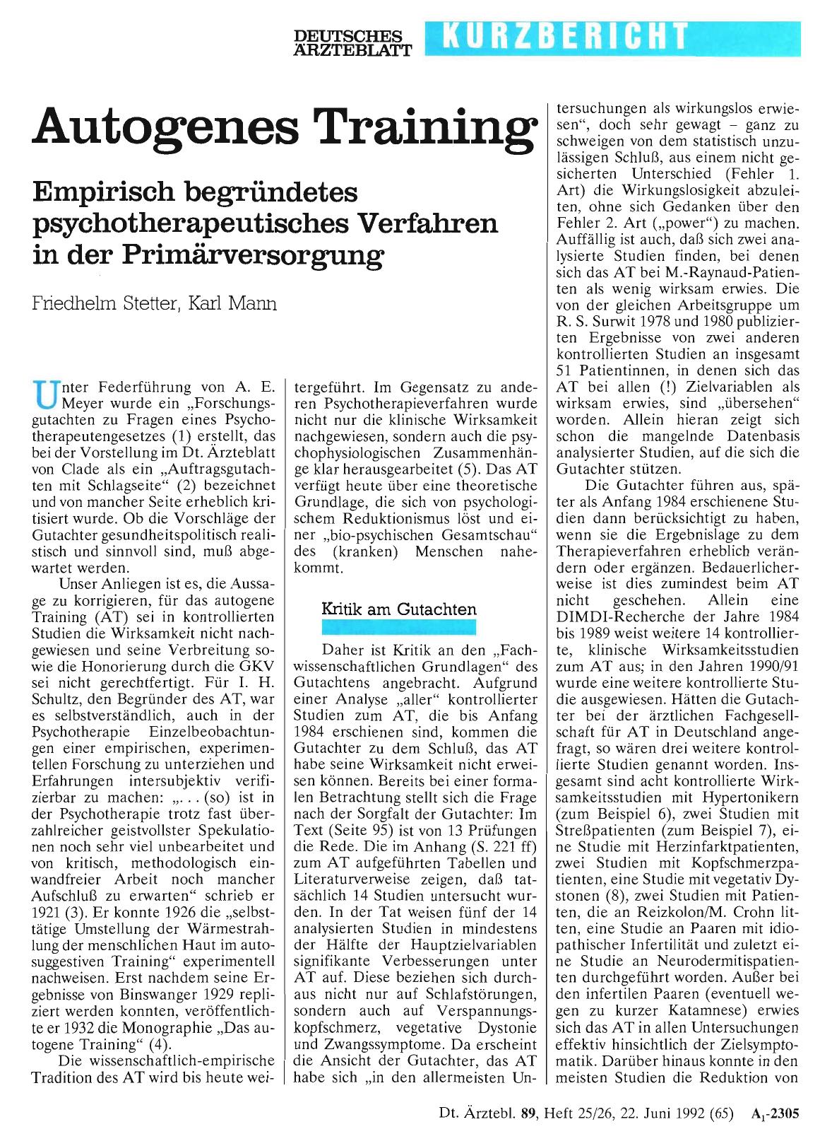 Vorschauseite 1: Autogenes Training