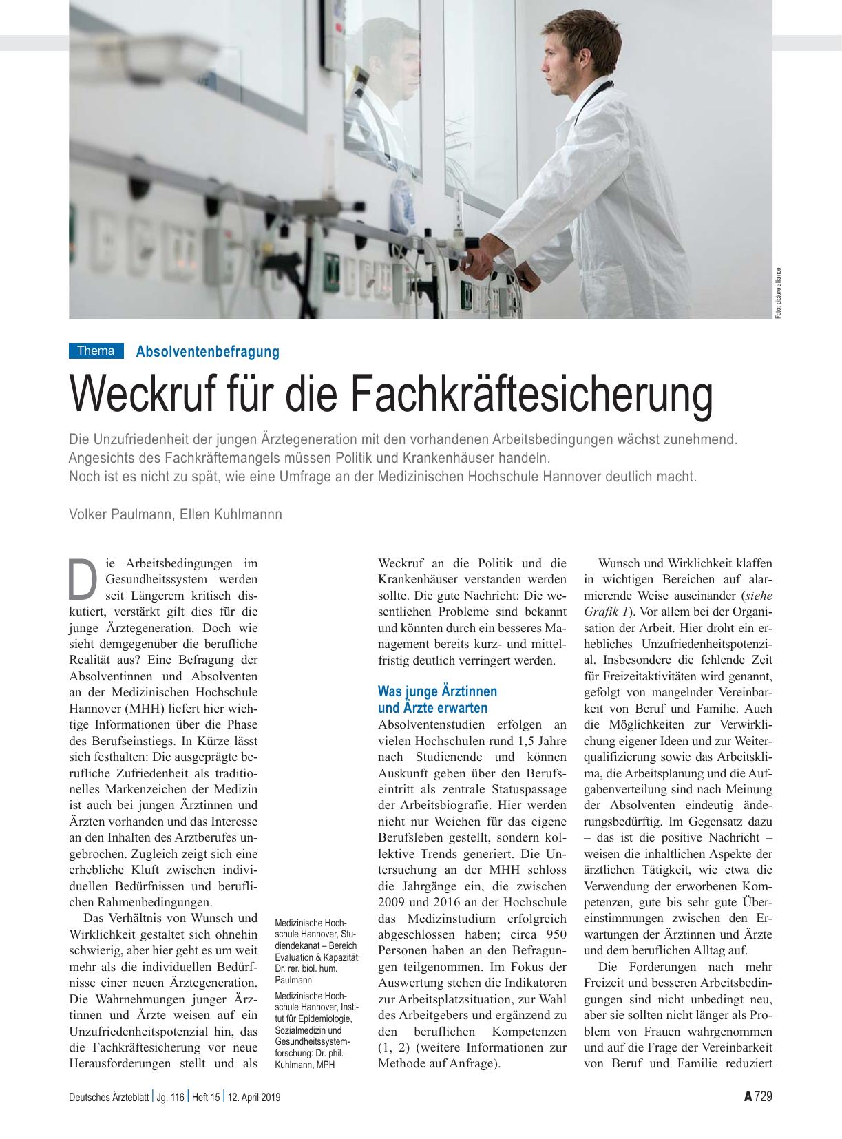 Vorschauseite 1: Absolventenbefragung: Weckruf für die Fachkräftesicherung