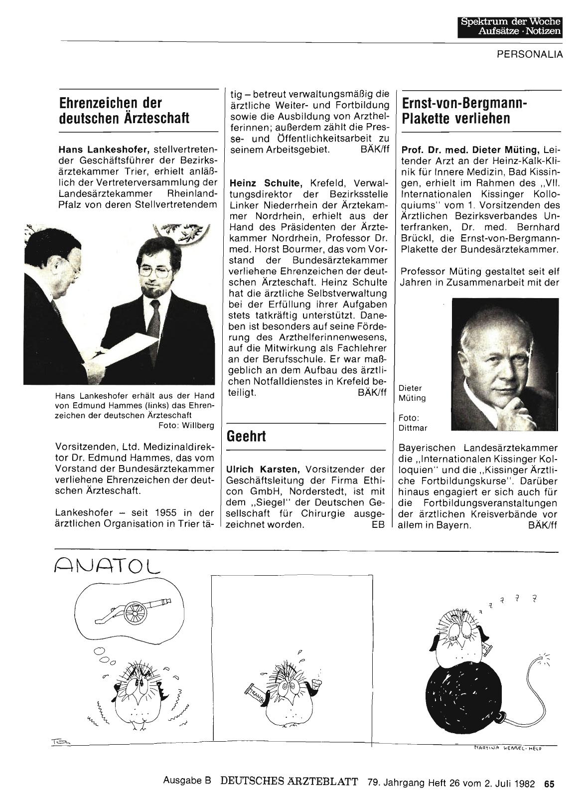 Vorschauseite 1: Ernst-von-Bergmann-Plakette verliehen