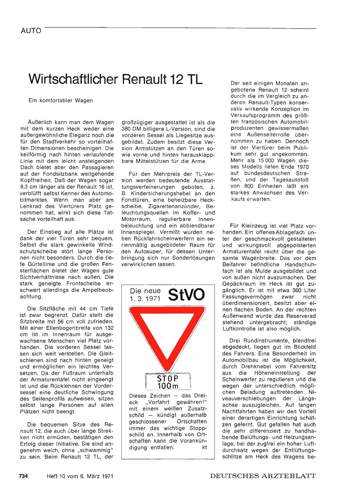 Vorschauseite 1: Wirtschaftlicher Renault 12 TL