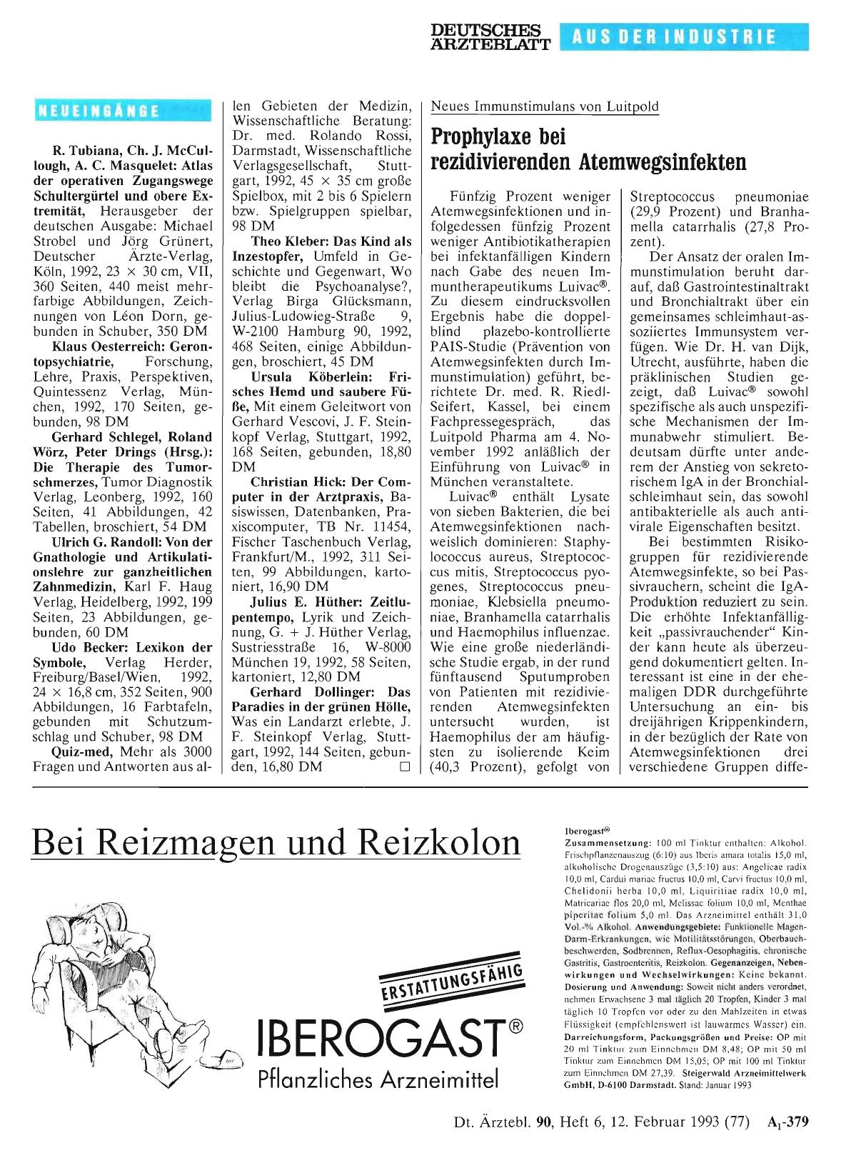 Vorschauseite 1: Neueingänge
