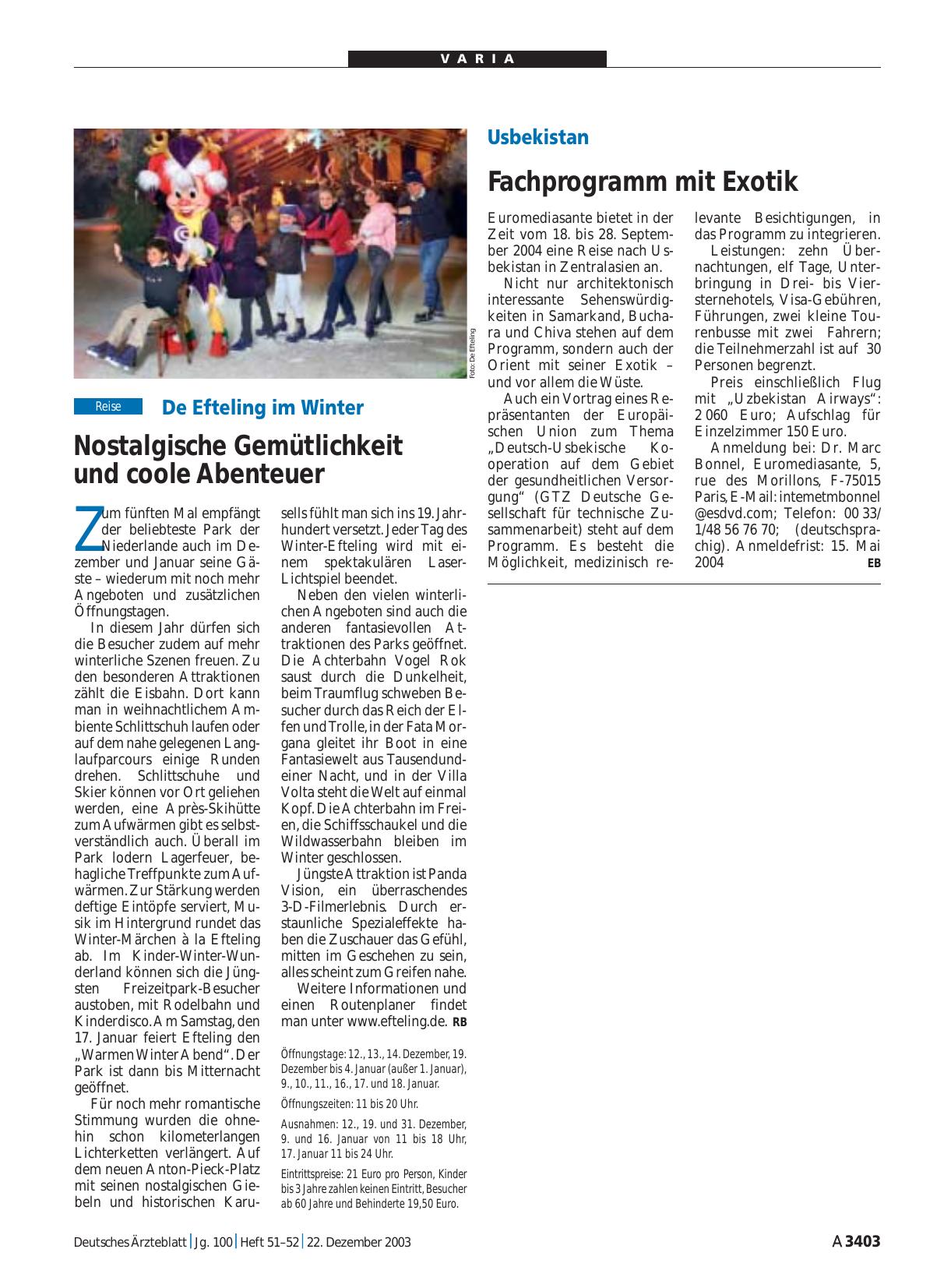 Vorschauseite 1: De Efteling im Winter: Nostalgische Gemütlichkeit und coole Abenteuer