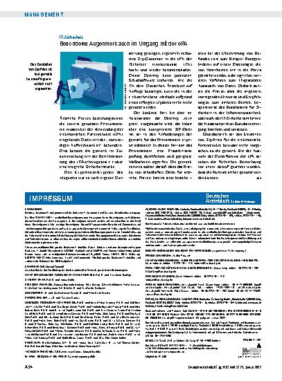 Vorschauseite 1: IT-Sicherheit: Besonderes Augenmerk auch im Umgang mit der ePA