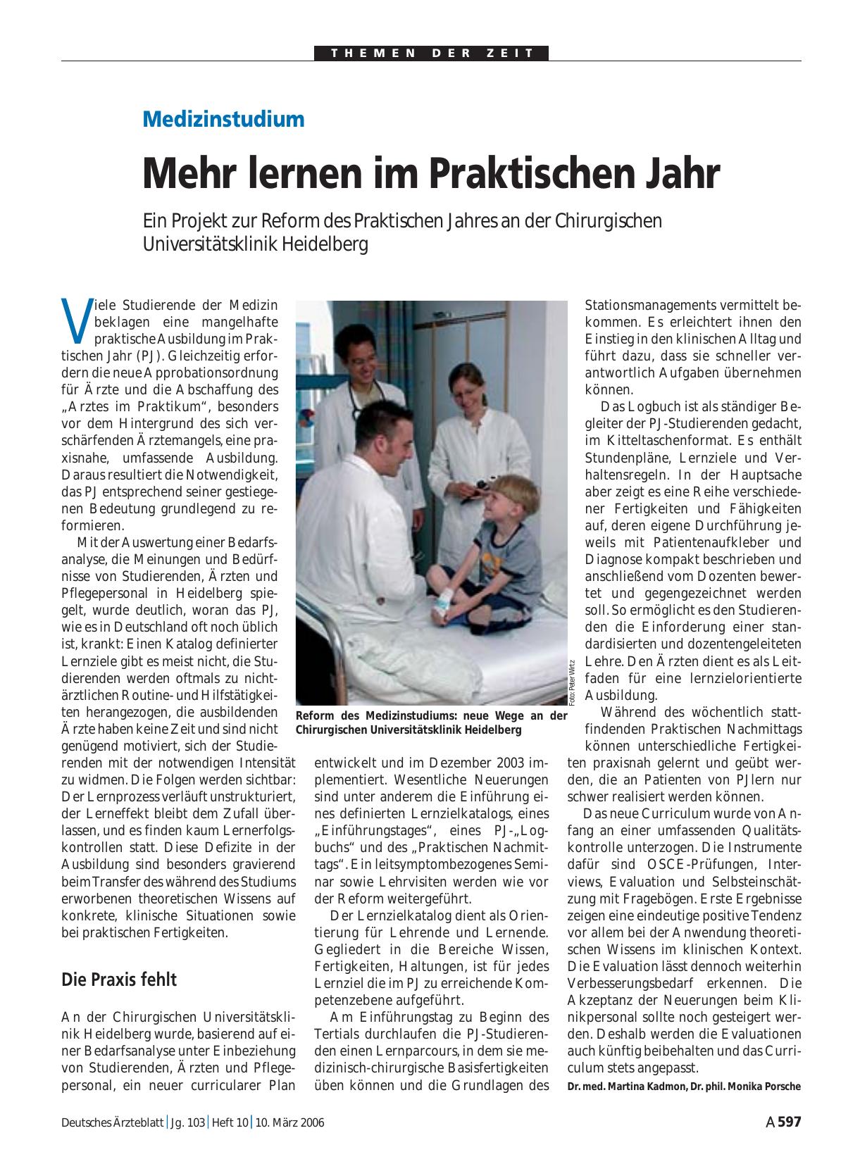 Vorschauseite 1: Medizinstudium: Mehr lernen im Praktischen Jahr