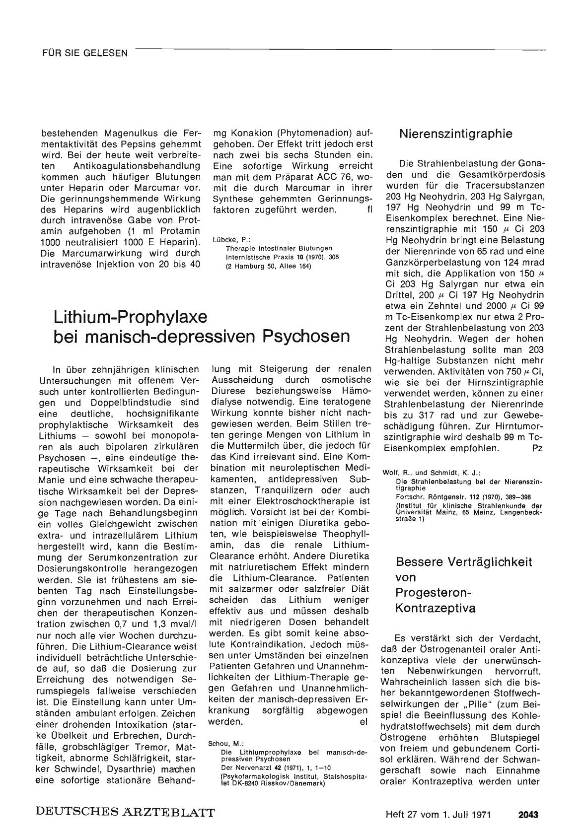 Vorschauseite 1: Bessere Verträglichkeit von ProgesteronKontrazeptiva