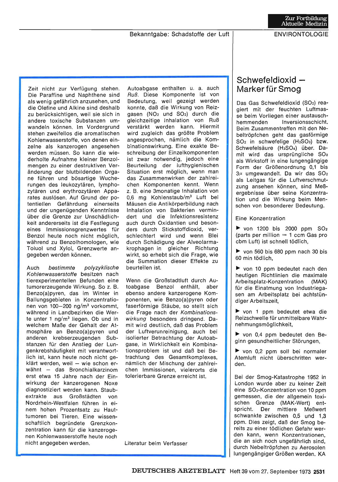 Vorschauseite 1: Schwefeldioxid - Marker für Smog