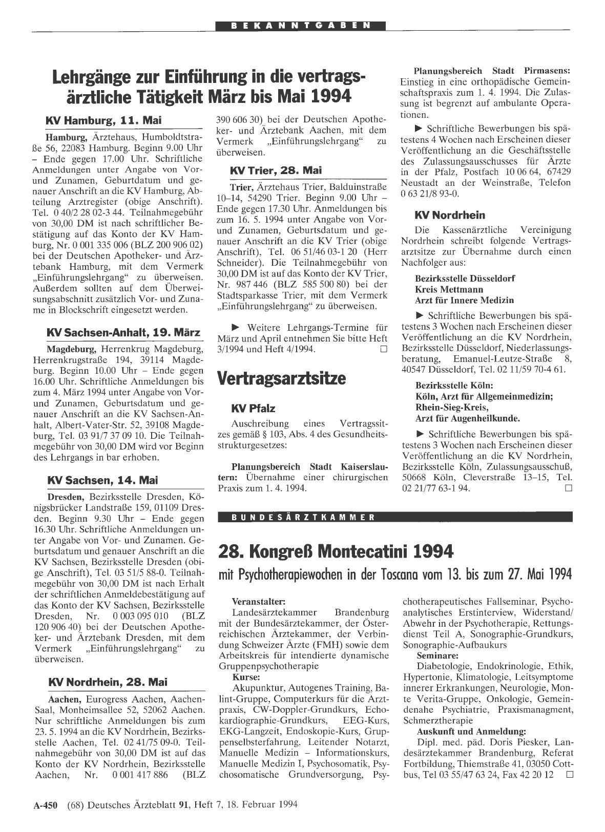 Vorschauseite 1: Vertragsarztsitze