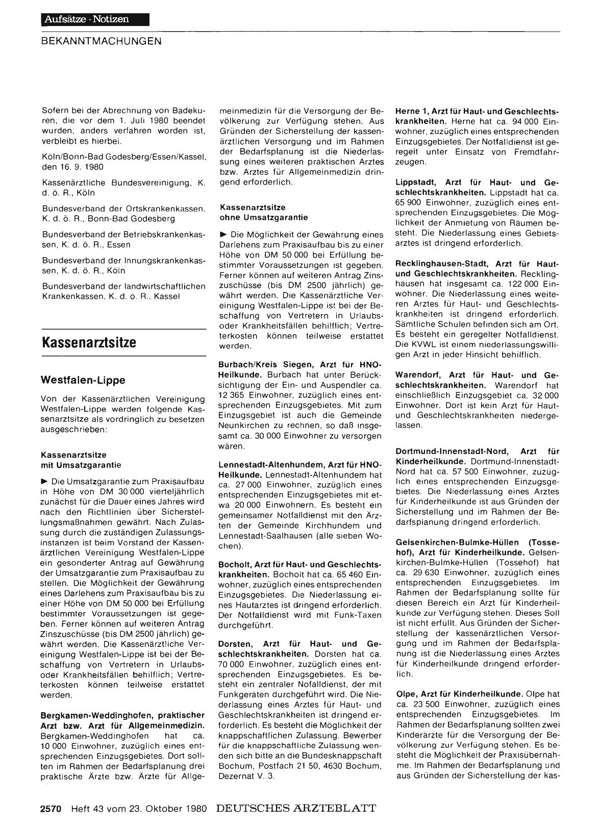 Vorschauseite 1: Kassenarztsitze