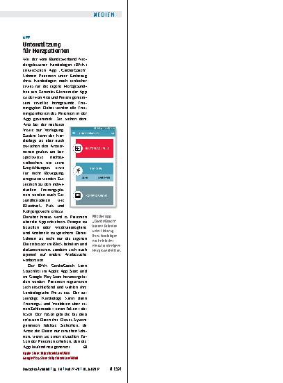 Vorschauseite 1: App: Unterstützung für Herzpatienten