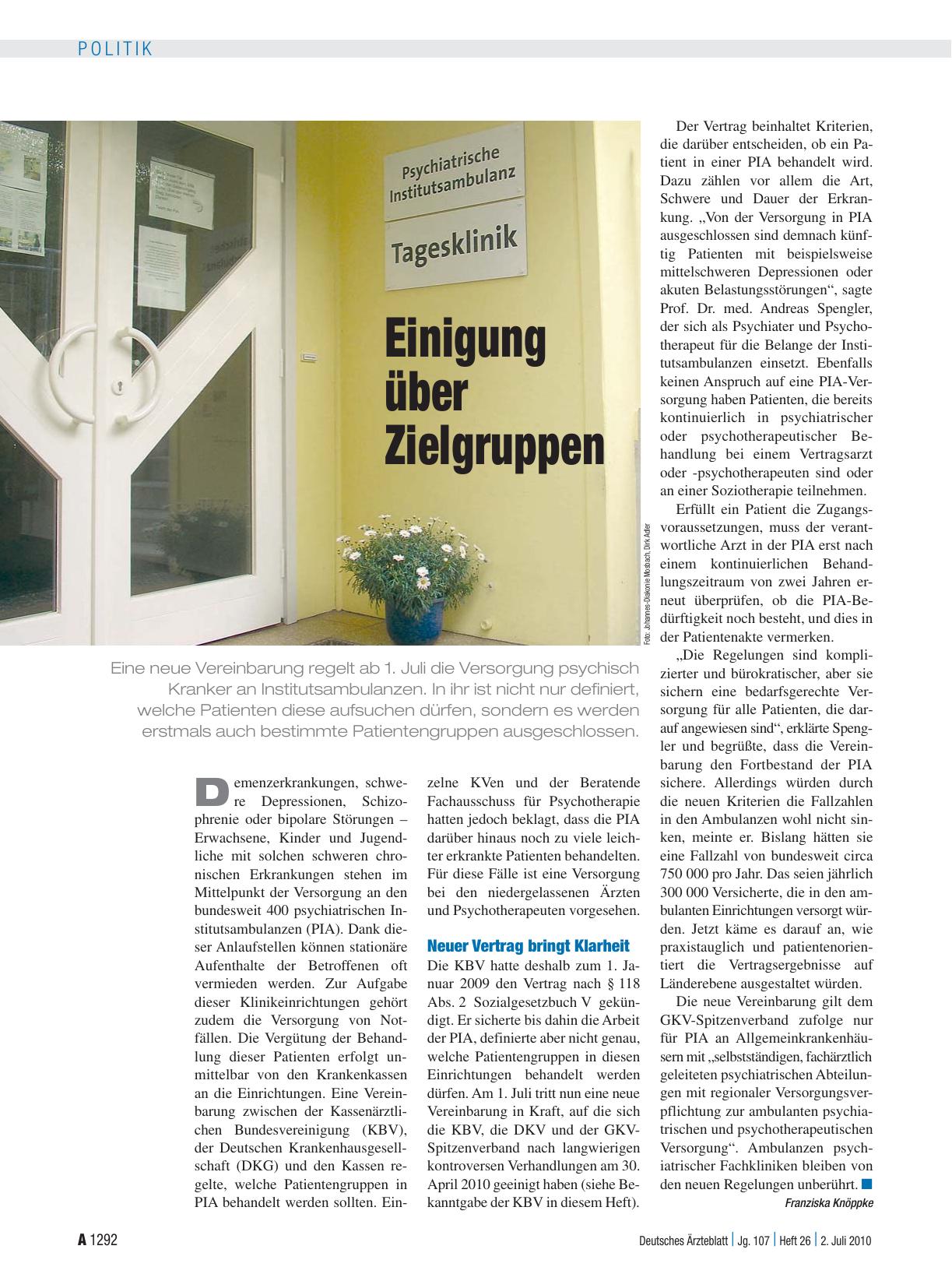 Vorschauseite 1: Einigung über Zielgruppen