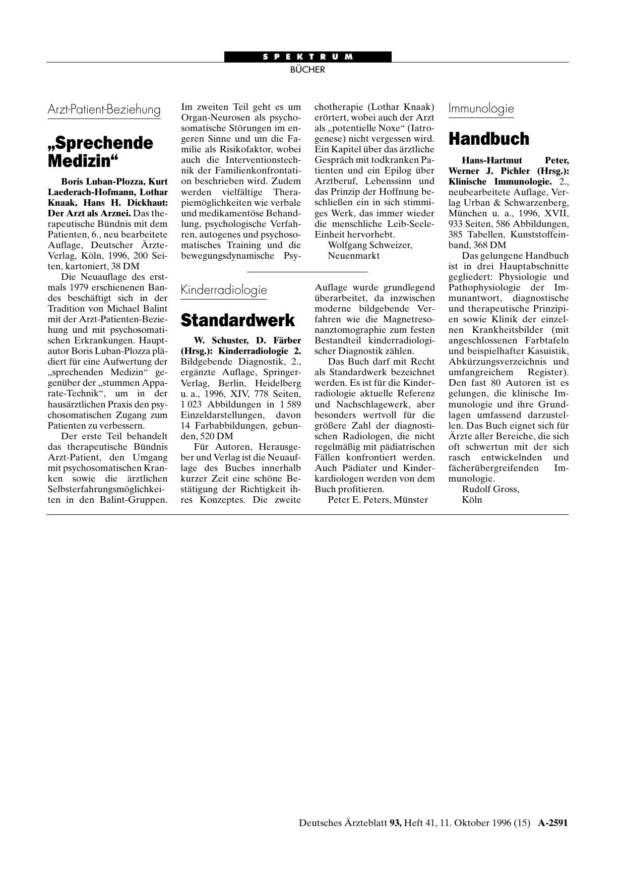 Vorschauseite 1: Der Arzt als Arznei