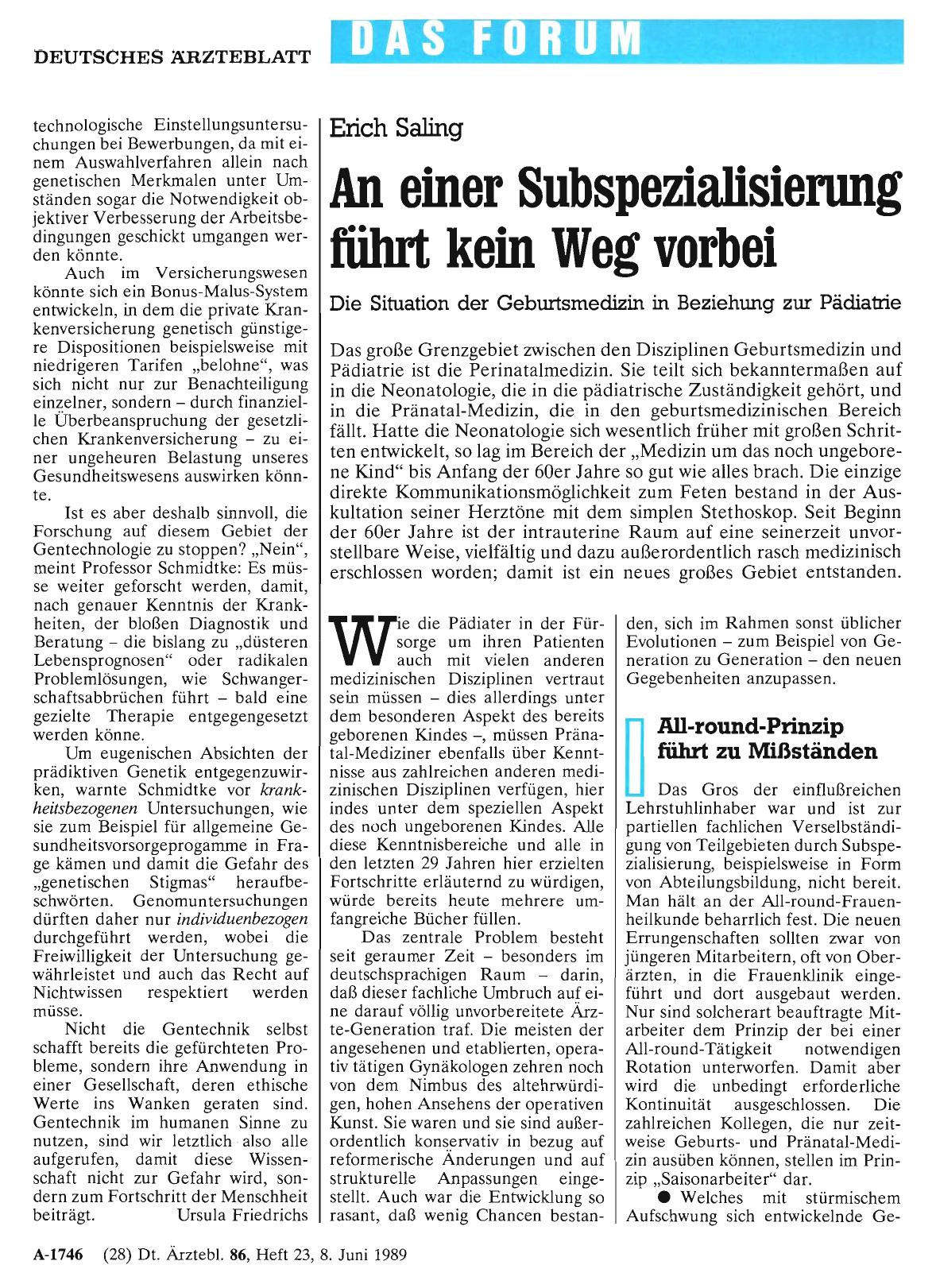 Vorschauseite 1: An einer Subspezialisierung führt kein Weg vorbei