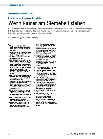 Vorschauseite 5: Psychologie von Kindern und Jugendlichen: Wenn Kinder am Sterbebett stehen