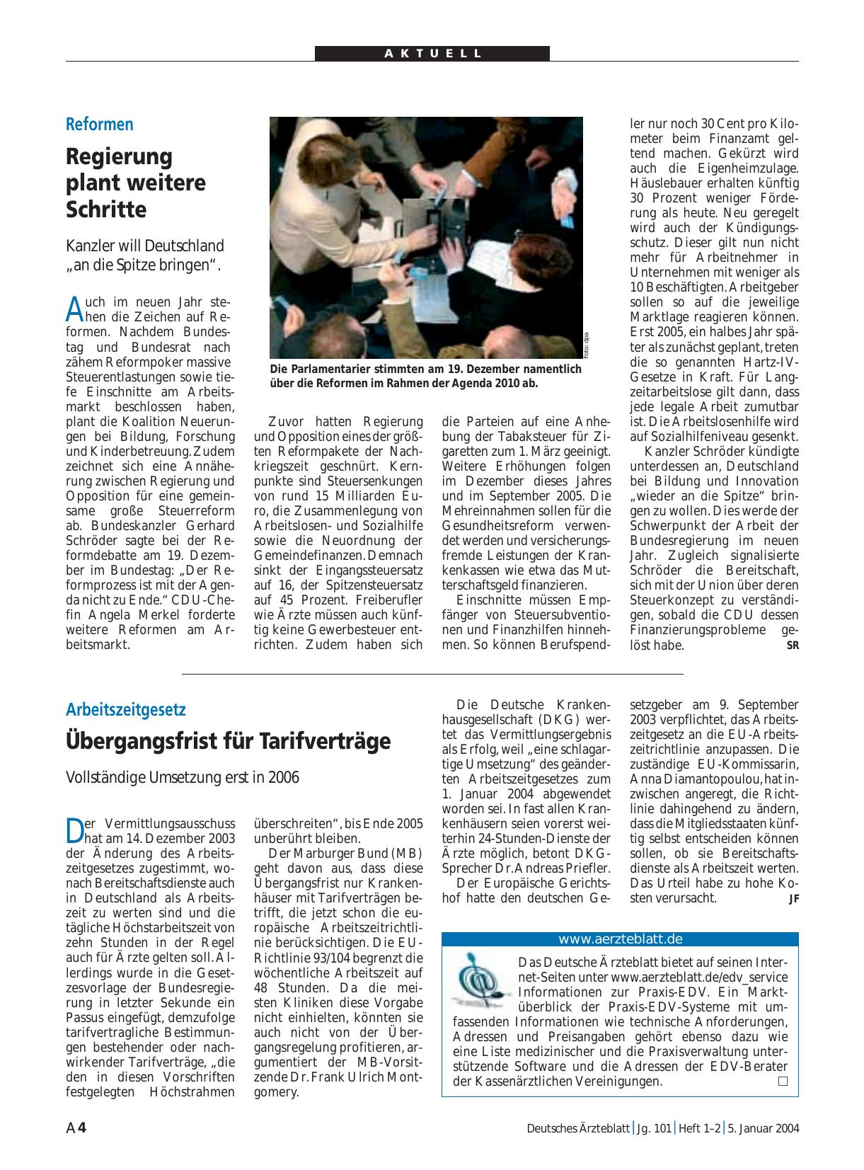 Vorschauseite 1: Arbeitszeitgesetz: Übergangsfrist für Tarifverträge