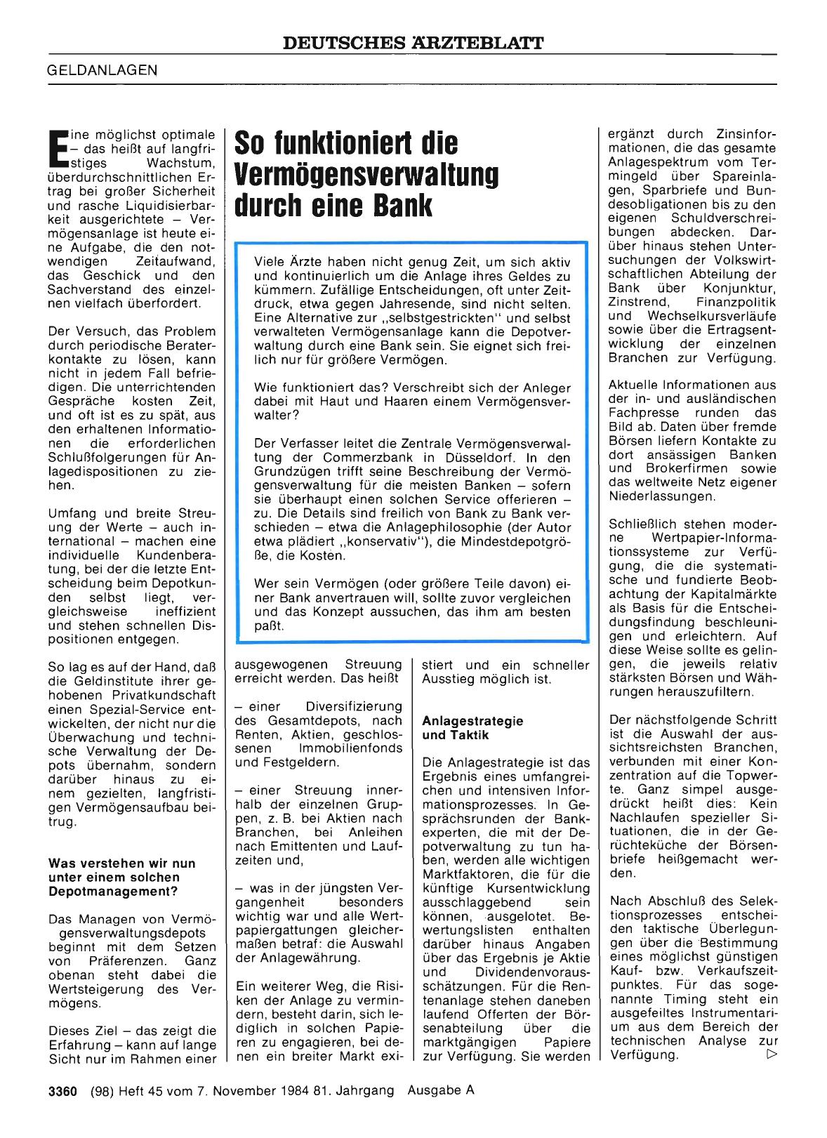 Vorschauseite 1: So funktioniert die Vermögensverwaltung durch eine Bank