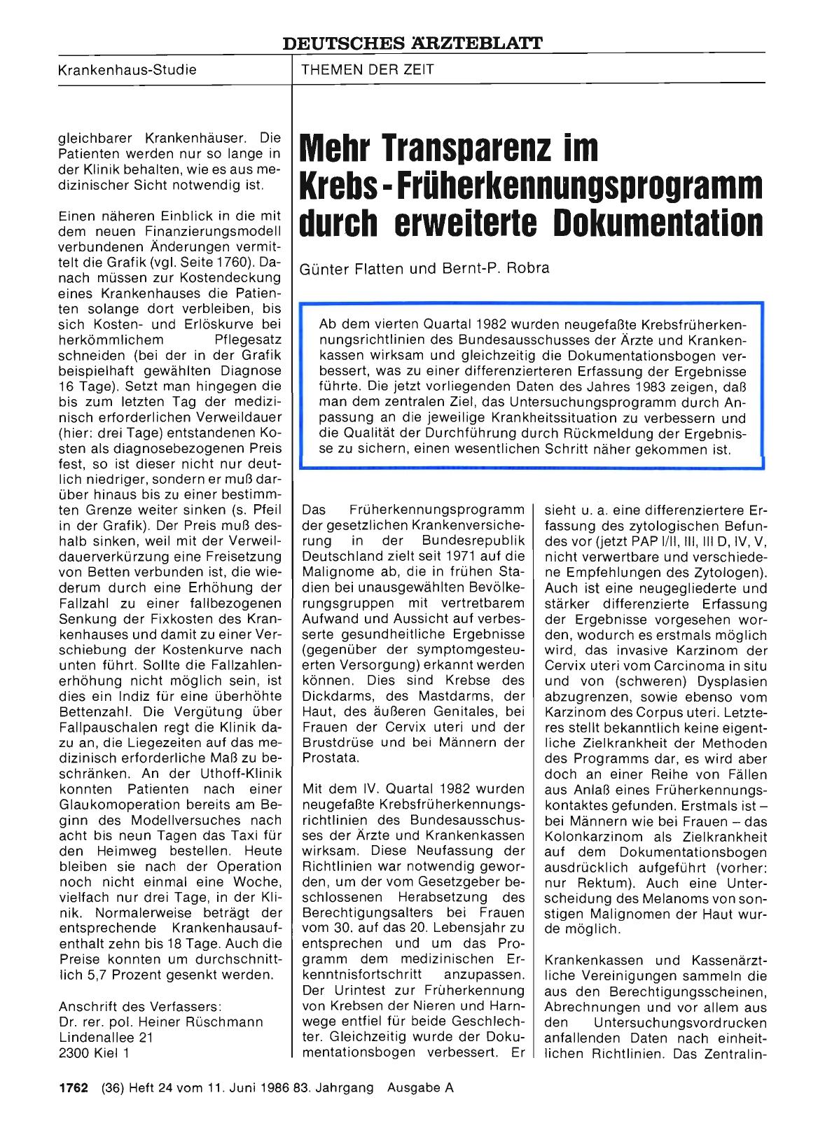 Vorschauseite 1: Mehr Transparenz im Krebs - Früherkennungsprogramm durch erweiterte Dokumentation