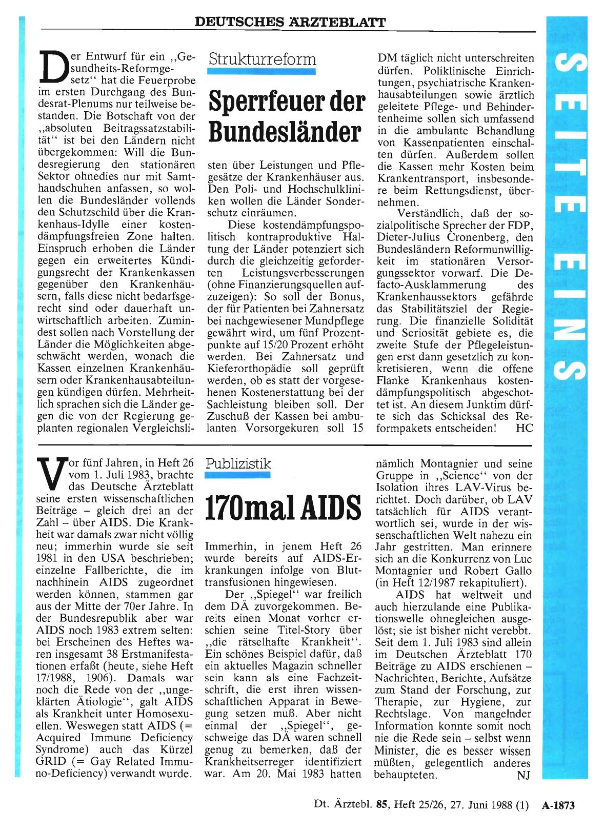Vorschauseite 1: Strukturreform: Sperrfeuer der Bundesländer