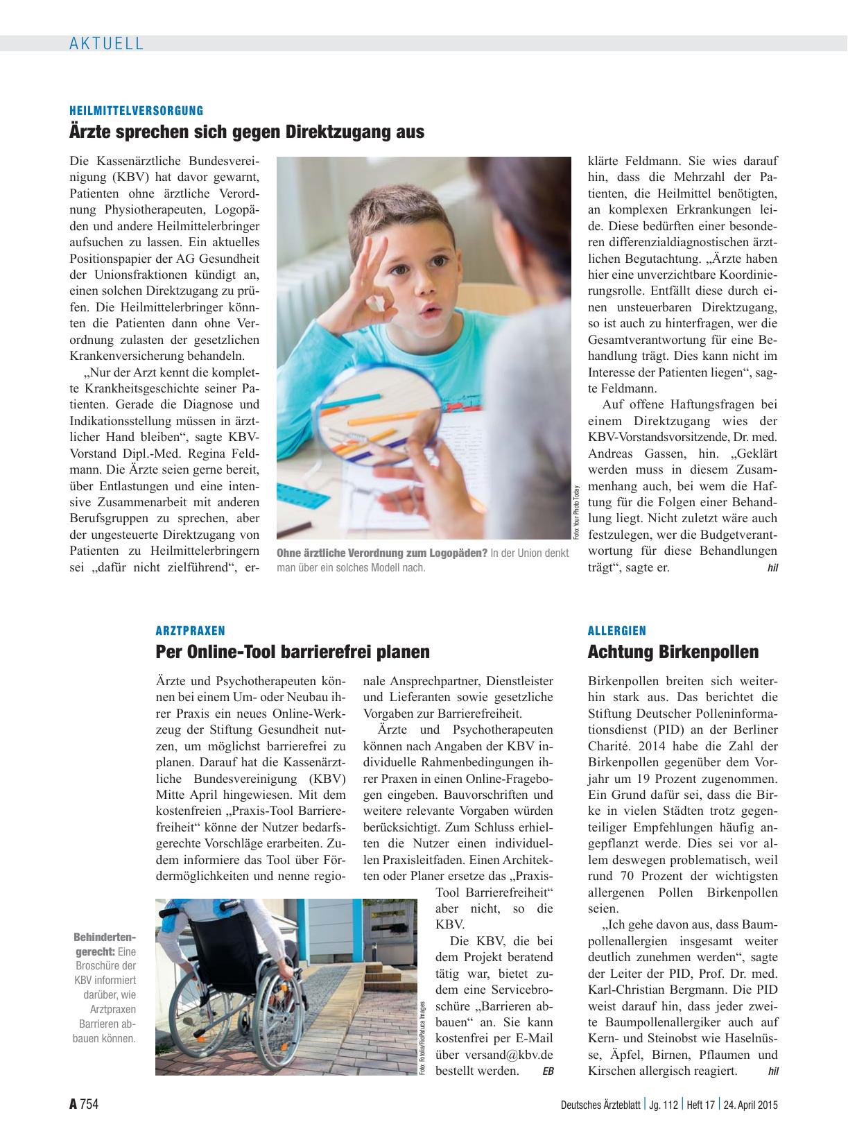 Vorschauseite 1: Allergien: Achtung Birkenpollen