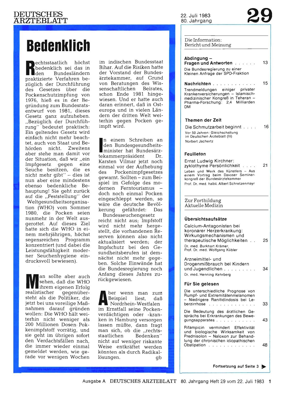 Vorschauseite 1: Bedenklich