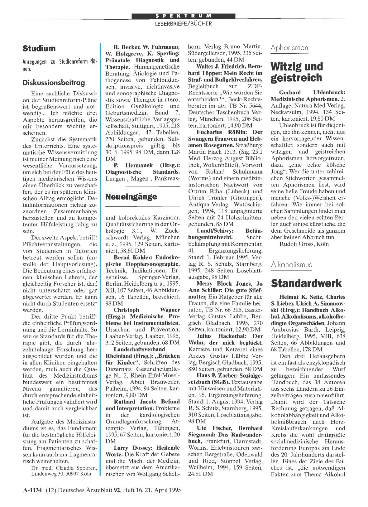 Vorschauseite 1: Neueingänge