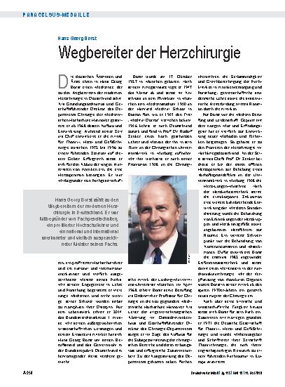 Vorschauseite 1: Hans Georg Borst: Wegbereiter der Herzchirurgie