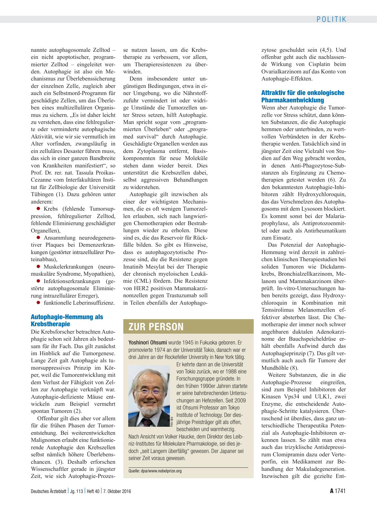 Vorschauseite 2: Autophagie: „Selbstverstümmelung“ als Überlebensstrategie
