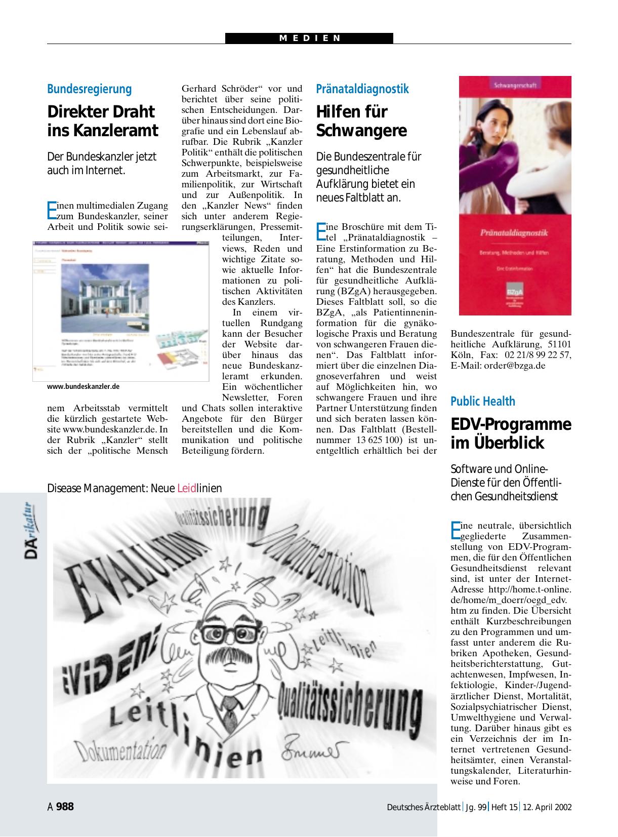 Vorschauseite 1: Public Health: EDV-Programme im Überblick