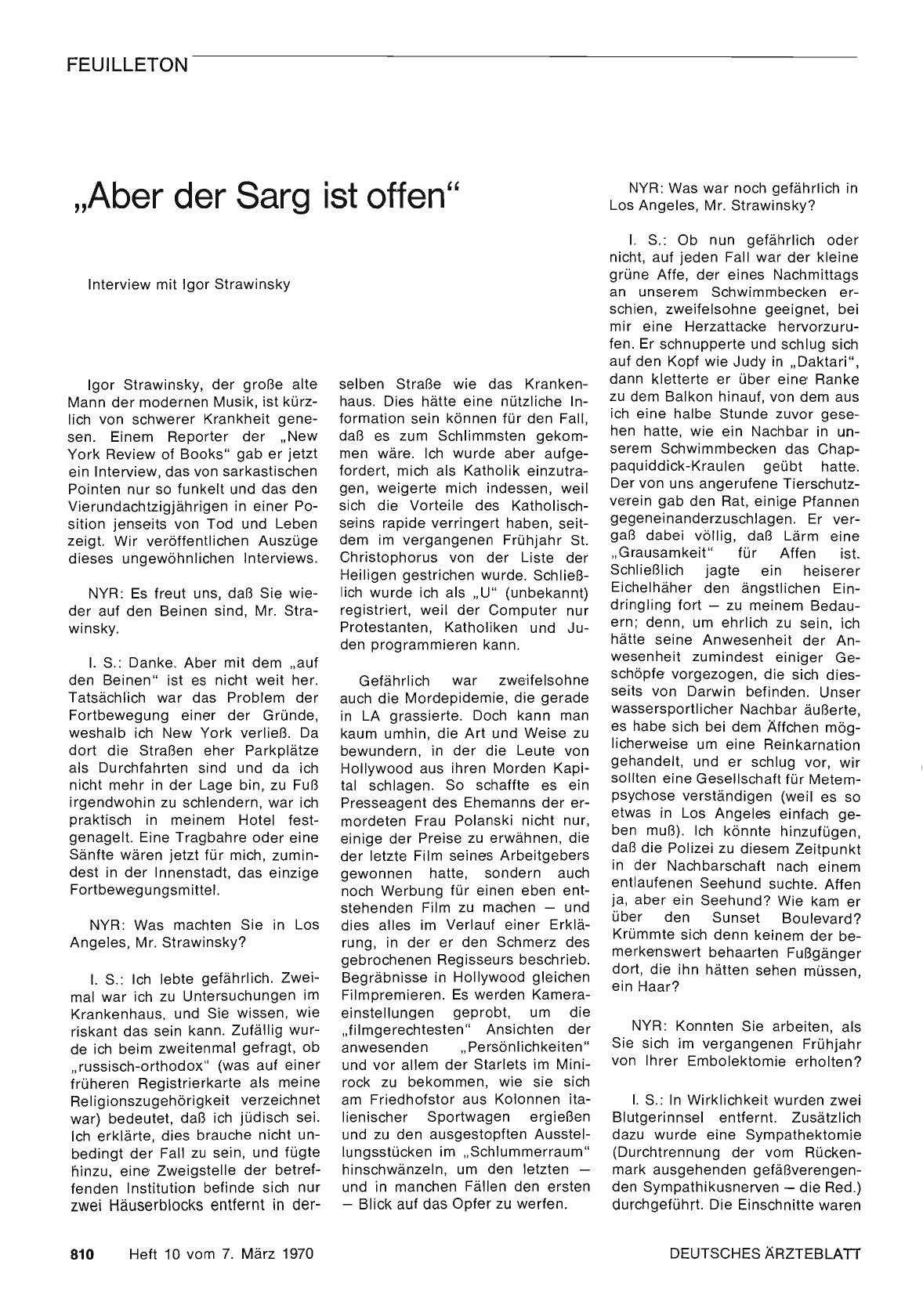 Vorschauseite 1: „Aber der Sarg ist offen"