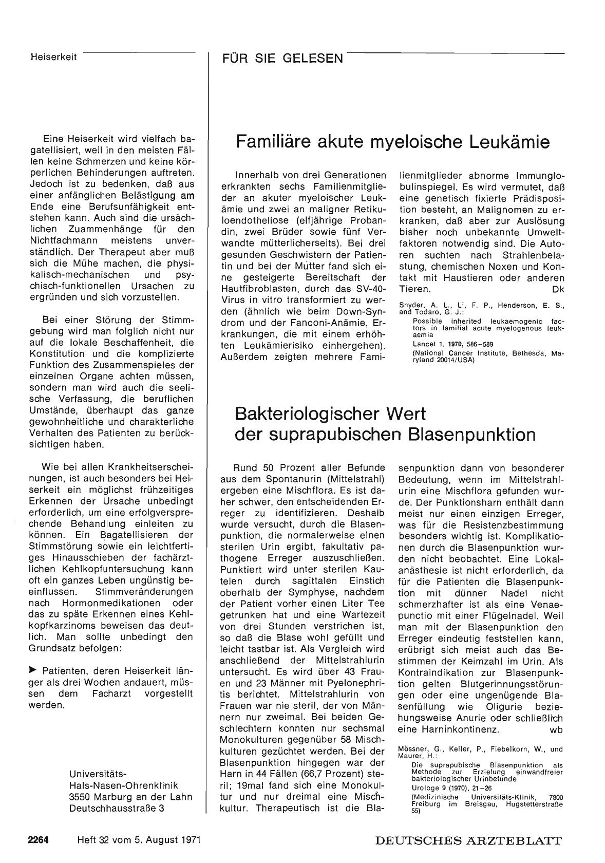 Vorschauseite 1: Familiäre akute myeloische Leukämie