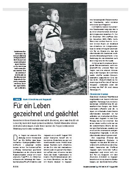 Vorschauseite 1: Nach Hiroshima und Nagasaki: Für ein Leben gezeichnet und geächtet