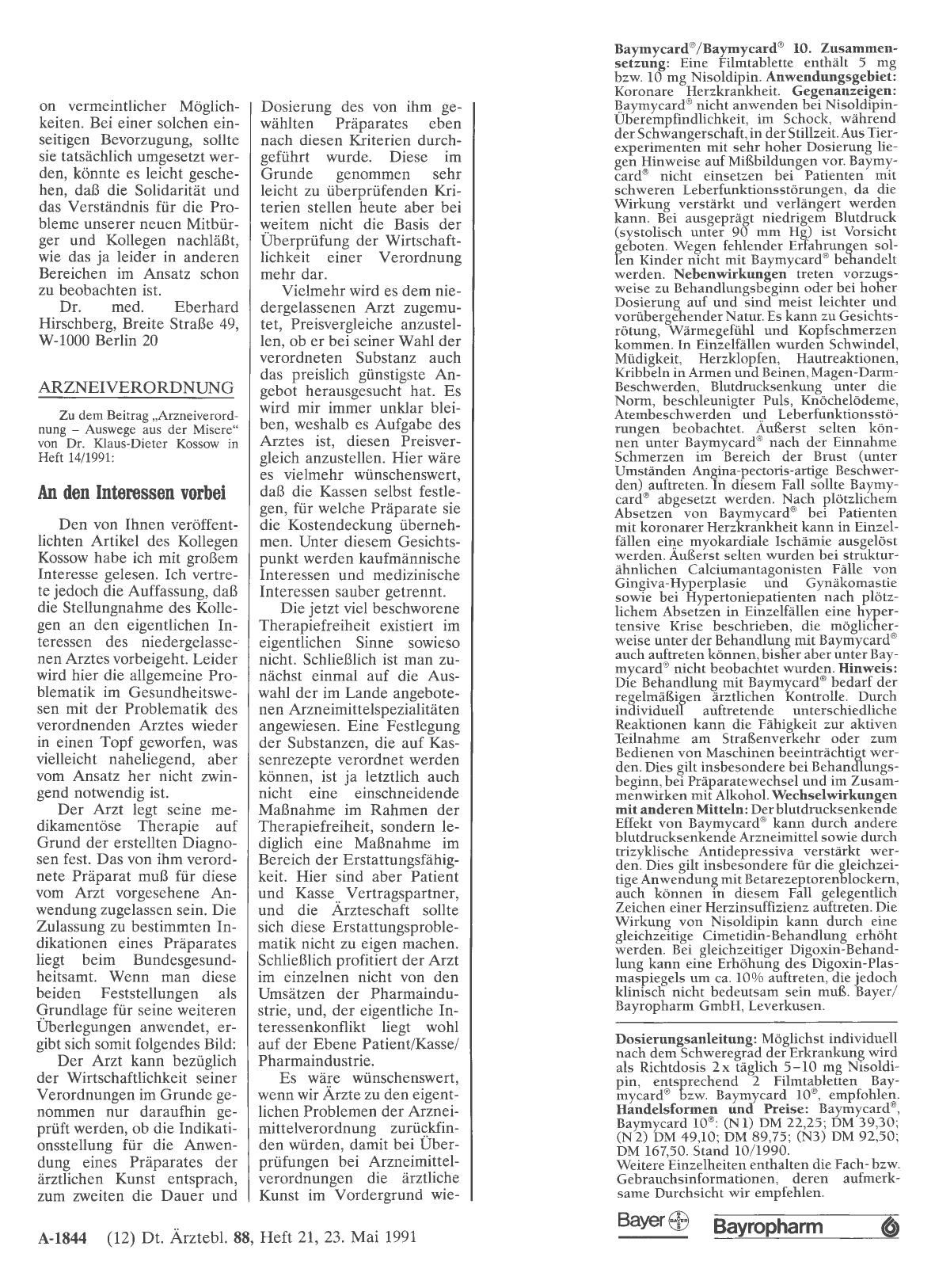 Vorschauseite 1: ARZNEIVERORDNUNG: An den Interessen vorbei