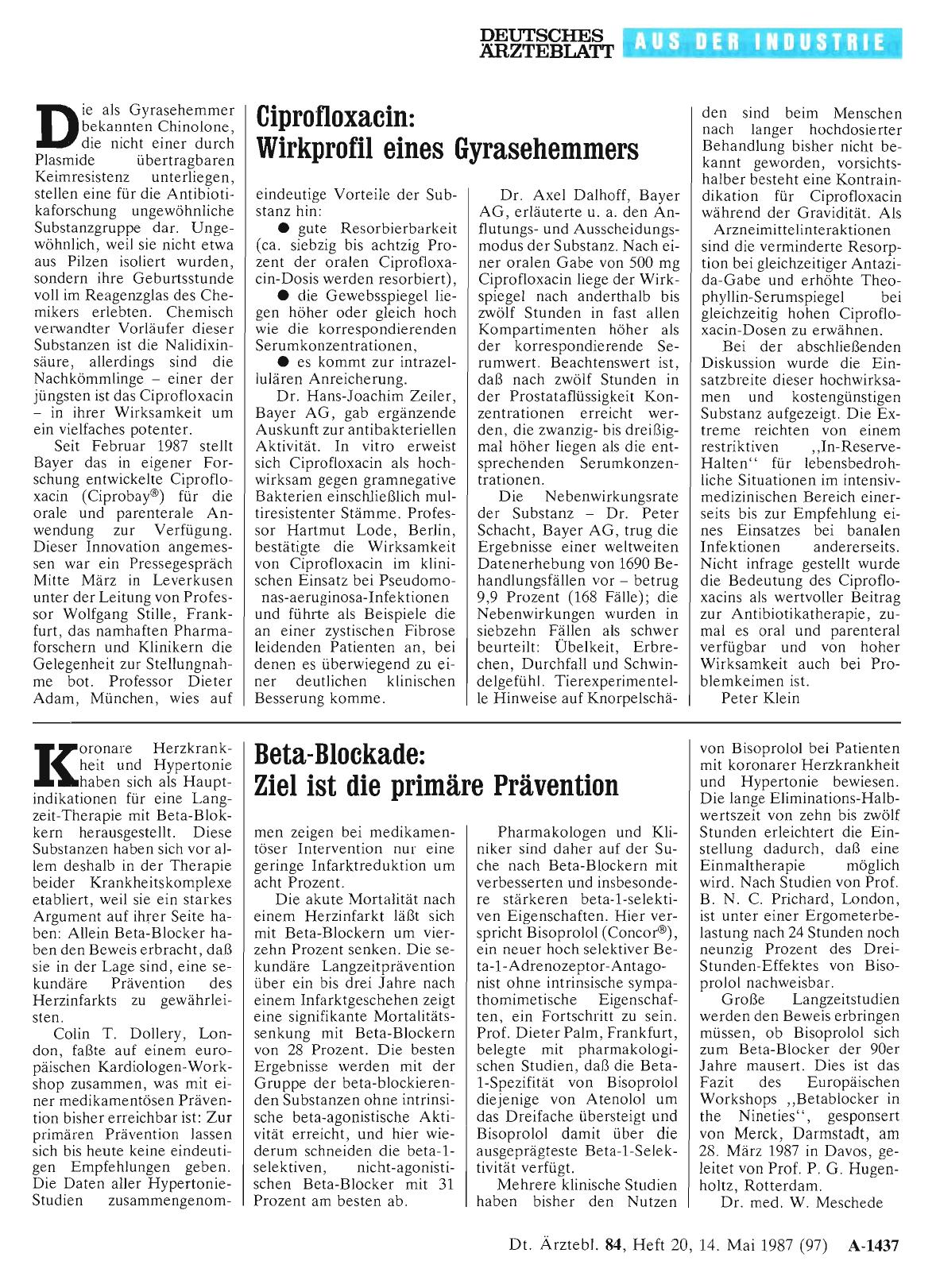 Vorschauseite 1: Beta-Blockade: Ziel ist die primäre Prävention