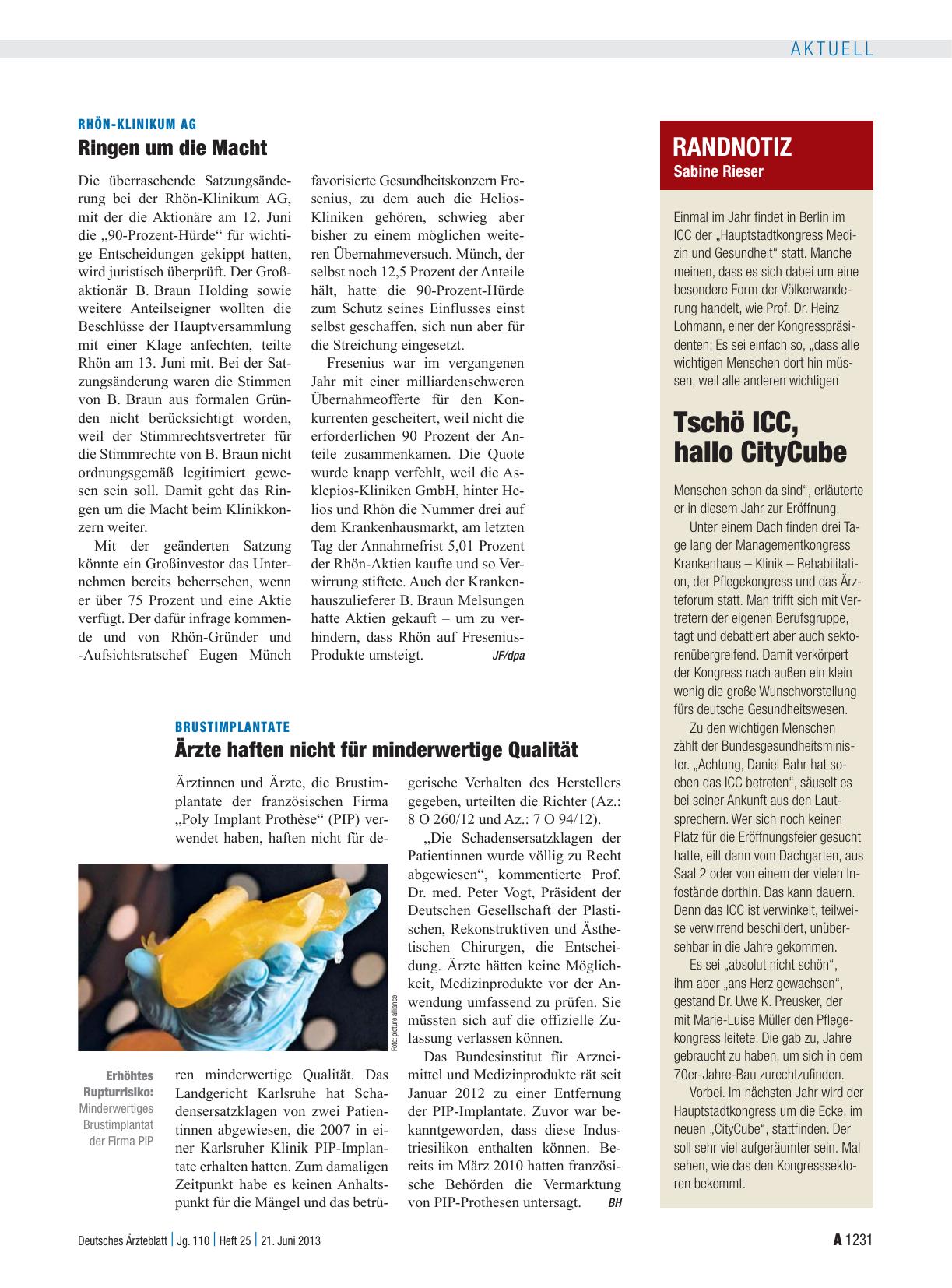 Vorschauseite 1: Randnotiz: Tschö ICC, hallo CityCube