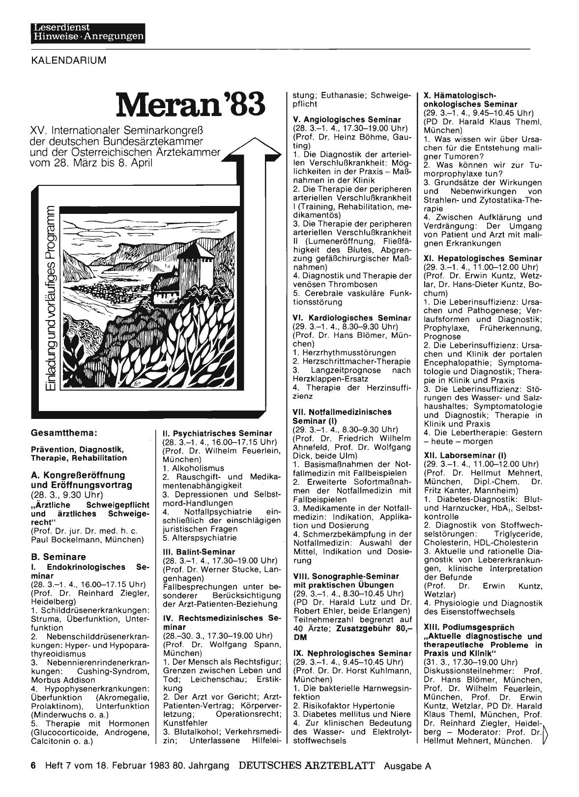 Vorschauseite 1: Meran '83