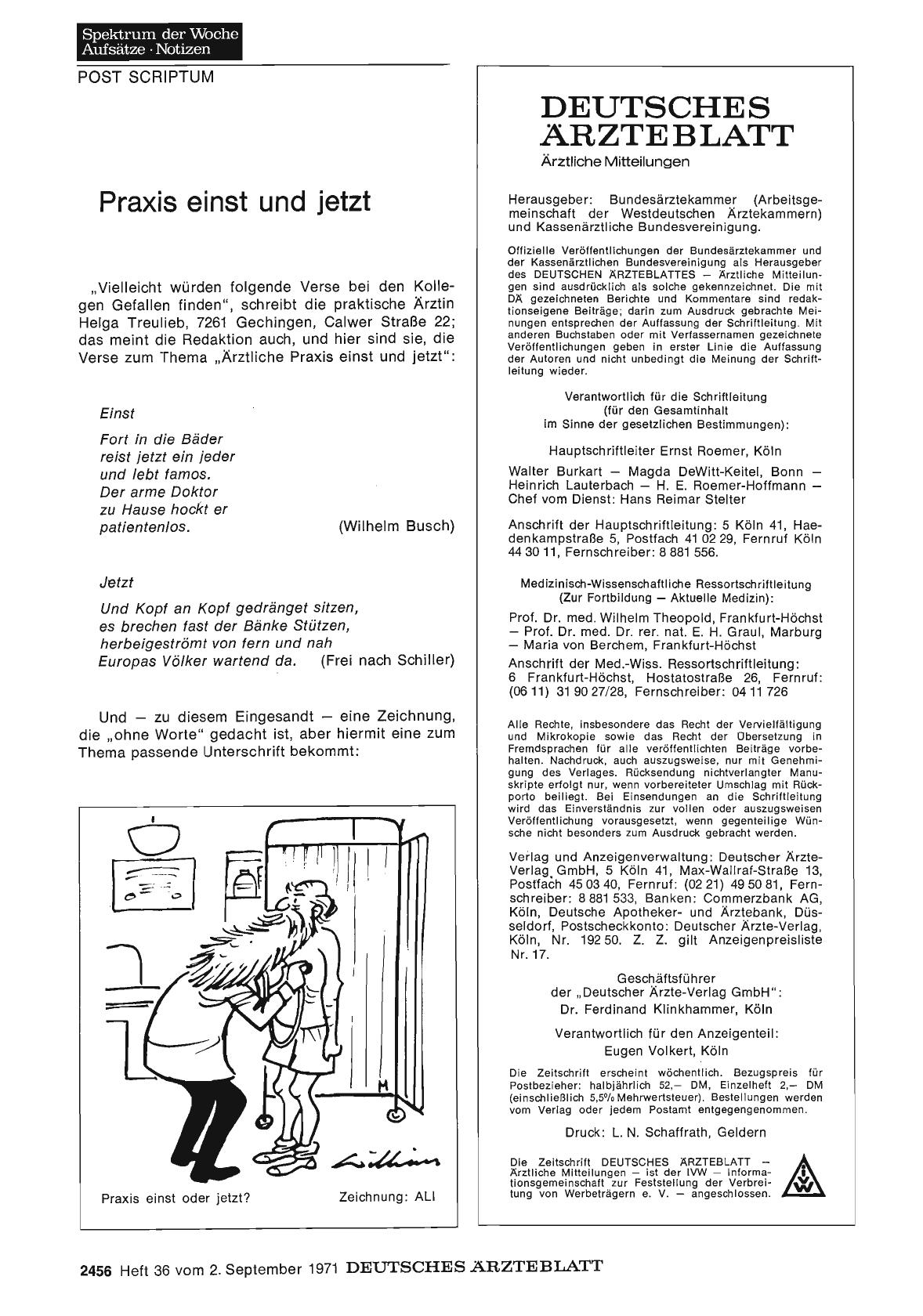 Vorschauseite 1: Praxis einst und jetzt